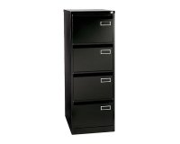 Schubladenschrank Monoblock 4 Schubladen schwarz H 132 cm