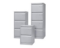 Bisley collection. Cabinet monoblock 3 drawers silver H 102cm