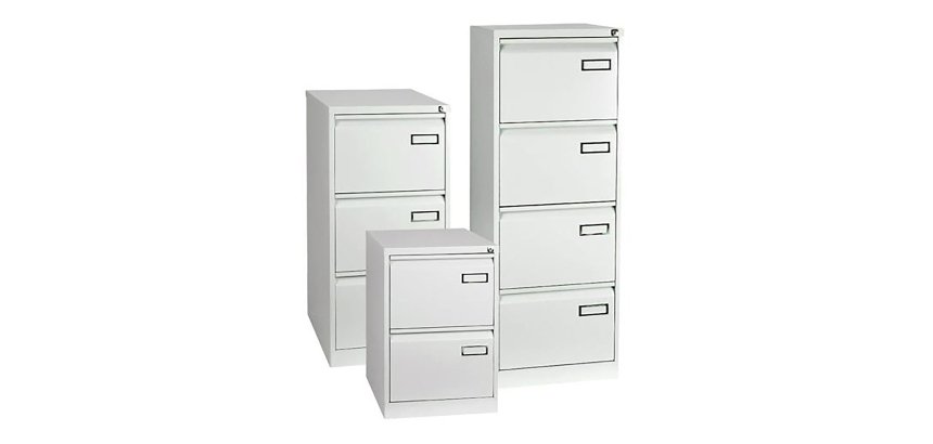 Ladekast monoblok 3 laden grijs H 102cm