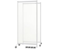 Mamparas de protección plexiglás Alt 170 x An 76 cm con ruedas - Pack de 2 