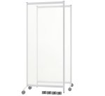 Pack de 2 cloisons transparentes en plexiglass H 170 x L 76cm sur roulettes