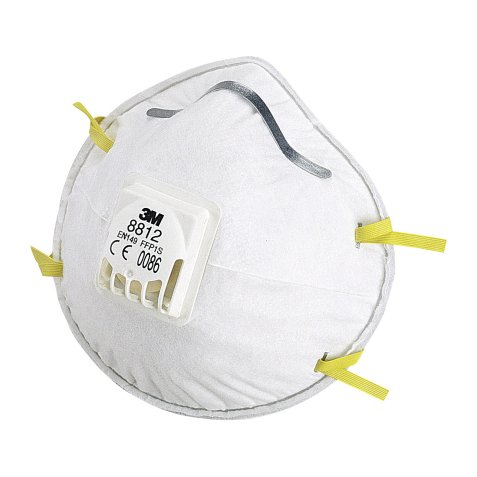 Mascarilla de protección 3M 8812 FFP1 con válvula - Caja de 10
