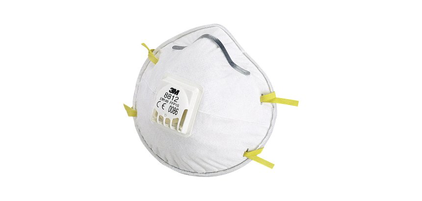 Masque protection 3M 8812 FFP1 avec soupape - Boîte de 10