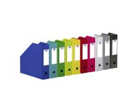 Tijdschriftenhouder OXFORD rug van 7 cm en 10 geassorteerde kleuren