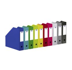 Tijdschriftenhouder OXFORD rug van 7 cm en 10 geassorteerde kleuren