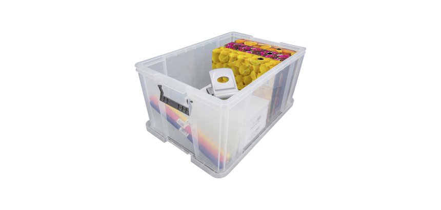 Boîte de rangement plastique 70 L incolore
