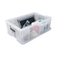Plastic storage box 51 liter WHITEFURZE colorless 
