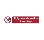 Pictogramme autocollante ‘poignées de mains interdites’