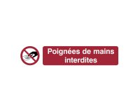 Pictogram ‘handen geven verboden’ (Franstalig)