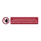 Pictogram ‘geen toegang voor personen… (Franstalig)