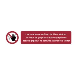 Pictogram 'no entrance for persons with fever,...' (French)