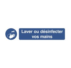 Pictogram 'wash or disinfect your hands' (French)