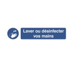 Pictogramme autocollante ‘laver ou désinfecter vos mains’