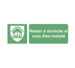 Pictogram 'stay at home when you are sick' (French)