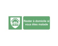 Pictogram ‘blijf thuis als je ziek bent’ (Franstalig)