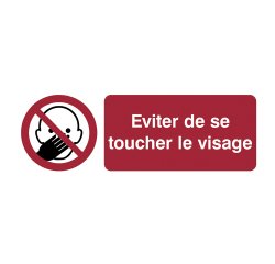 Pictogram 'don't touch your face' (French)