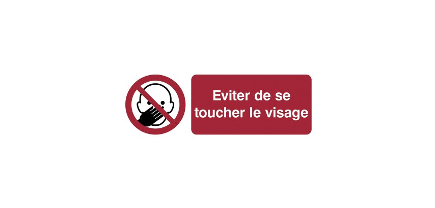 Pictogram ‘raak je gezicht niet aan’ (Franstalig)