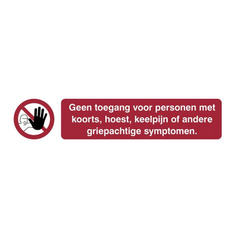 Pictogram ‘geen toegang voor personen met koorts,…’