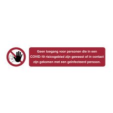 Pictogram ‘geen toegang voor personen…’