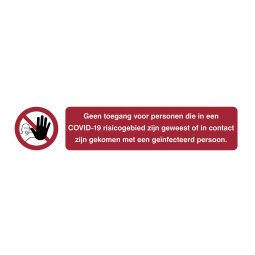 Pictogram ‘geen toegang voor personen…’