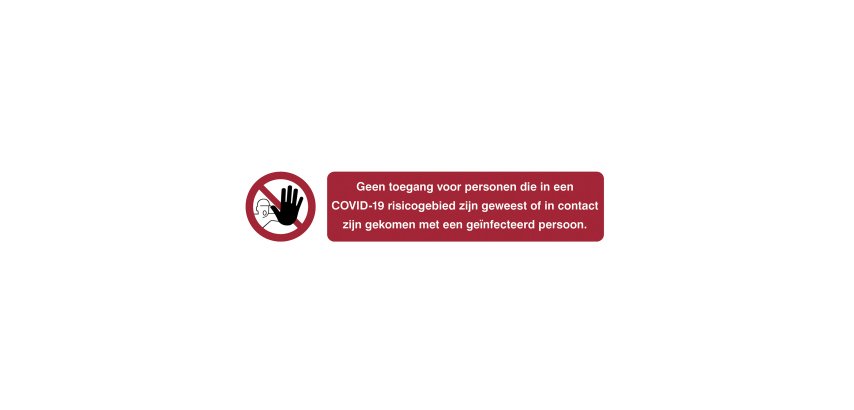 Pictogramme autocollante ‘les personnes qui ont été…’ (néerlandais)