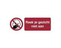 Pictogram ‘raak je gezicht niet aan’