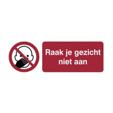 Pictogram ‘raak je gezicht niet aan’