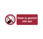 Pictogram 'don't touch your face' (Dutch)