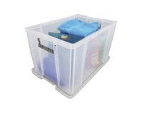 Caja de almacenamiento apilable de plástico WHITEFURZE Allstore de 85 L