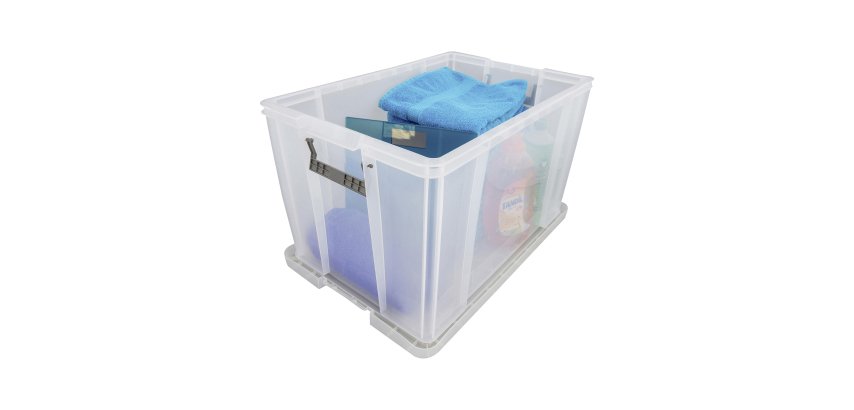 Plastic storage box 85 liter WHITEFURZE colorless 