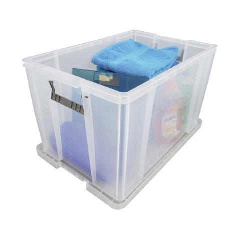Caja de almacenamiento apilable de plástico WHITEFURZE Allstore de 85 L