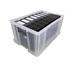 Boîte de rangement plastique 70 L incolore