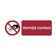 Pictogram 'avoid every contact' (Dutch)