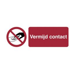 Pictogram ‘vermijd contact’