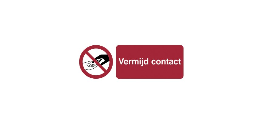 Pictogram ‘vermijd contact’