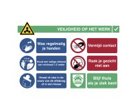 Sticker A3 safety at work (Dutch)
