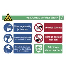 Sticker A3 safety at work (Dutch)