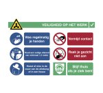Aufkleber A3 Sicherheit am Arbeitsplatz (Niederländisch)