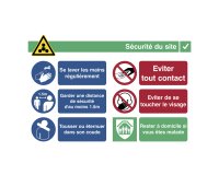 Sticker A3 safety at work (French)