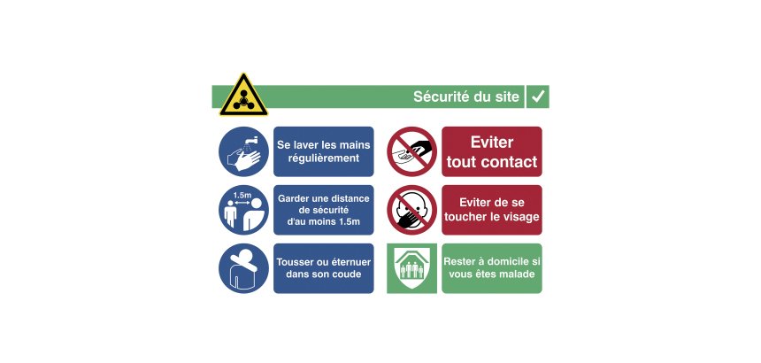 Aufkleber A3 Sicherheit am Arbeitsplatz (Französisch)