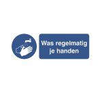 Pictogram 'wash regularly your hands' (Dutch)