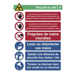 Sticker A3 safety at work (French)