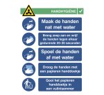 Aufkleber A3 mit Anweisungen für die Reinigung der Hände (Niederländisch)