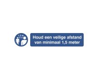 Pictogram ‘houd een veilige afstand van minimaal 1,5 meter’