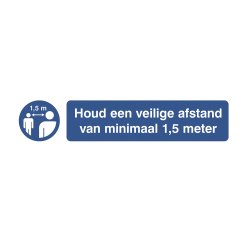 Pictogram ‘houd een veilige afstand van minimaal 1,5 meter’