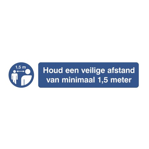 Pictogram ‘houd een veilige afstand van minimaal 1,5 meter’