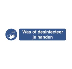 Pictogram ‘was of desinfecteer je handen’