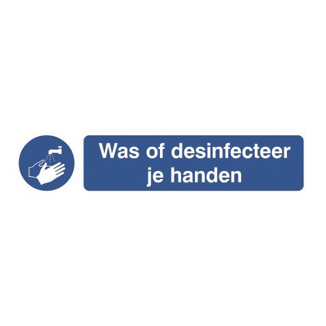 Pictogram 'wash or disinfect your hands' (Dutch)