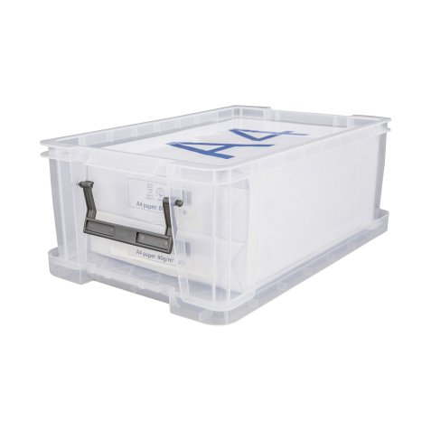 Caja de almacenamiento apilable de plástico WHITEFURZE Allstore de 10 L