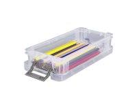 Caja de almacenamiento apilable de plástico WHITEFURZE Allstore de 0,75 L - Paquete de 5